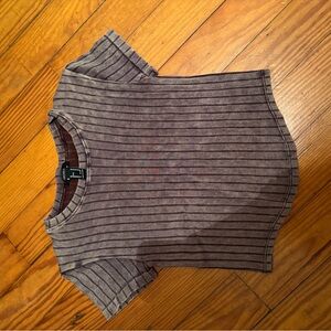 Forever 21 Burgundy Striped Top